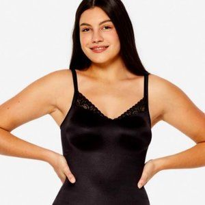 Ruby Ribbon Lace Light Support Black Cami Size 36